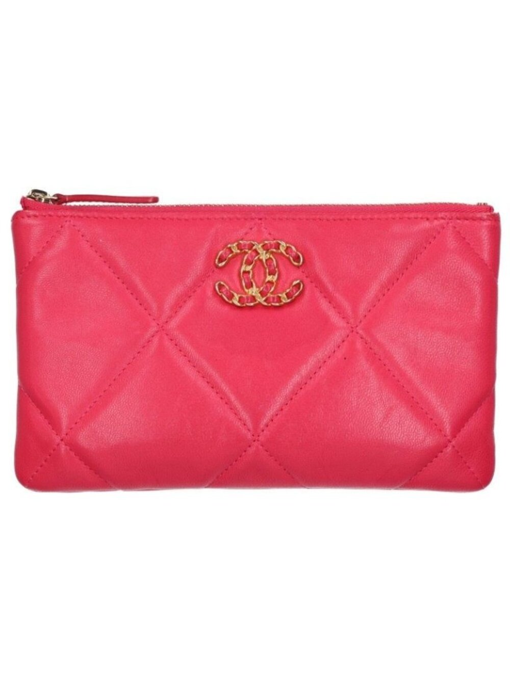 Chanel CC Logo Lambskin Pouch
